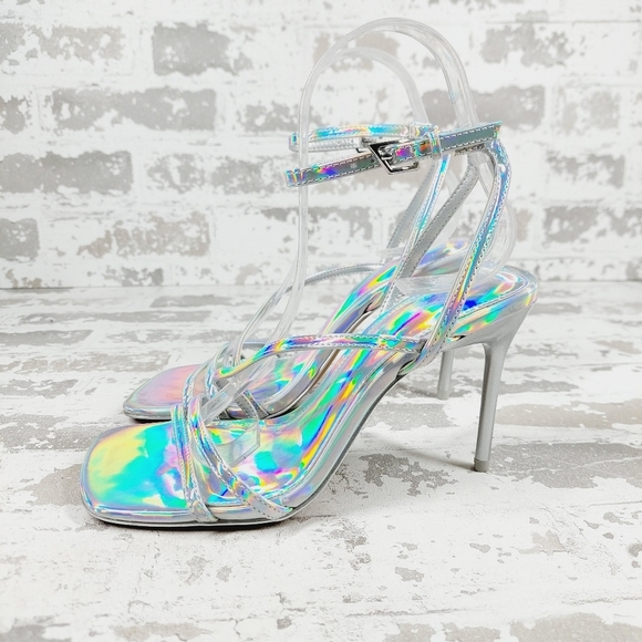 New Call it Spring Silver Angelic Heeled Sandal C60 - Picture 1 of 12